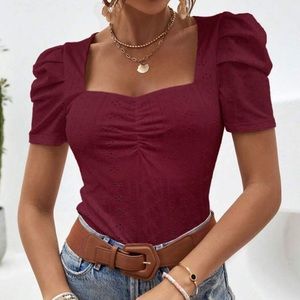 Sweetheart Neck Line Blouse